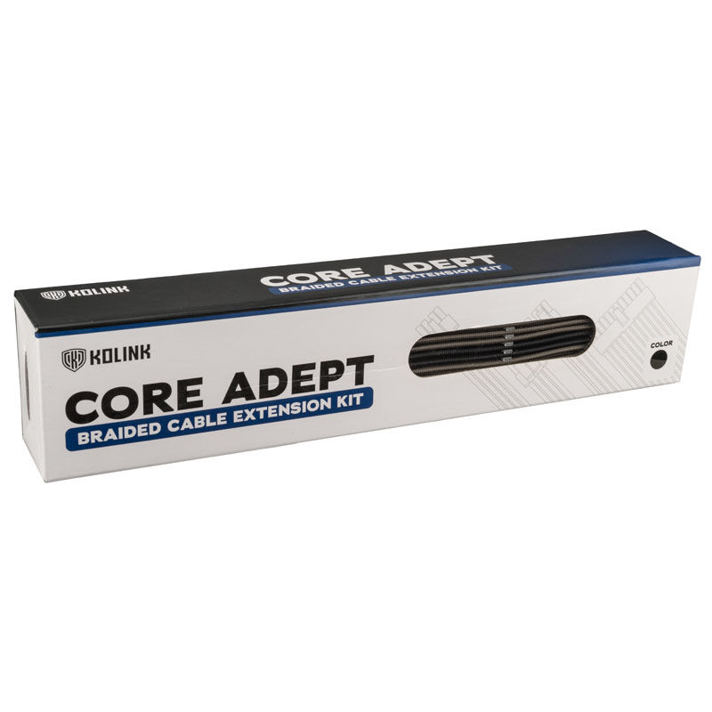 Kolink Core Adept Braided Cable Extension Kit - Black/Gunmetal : image 4