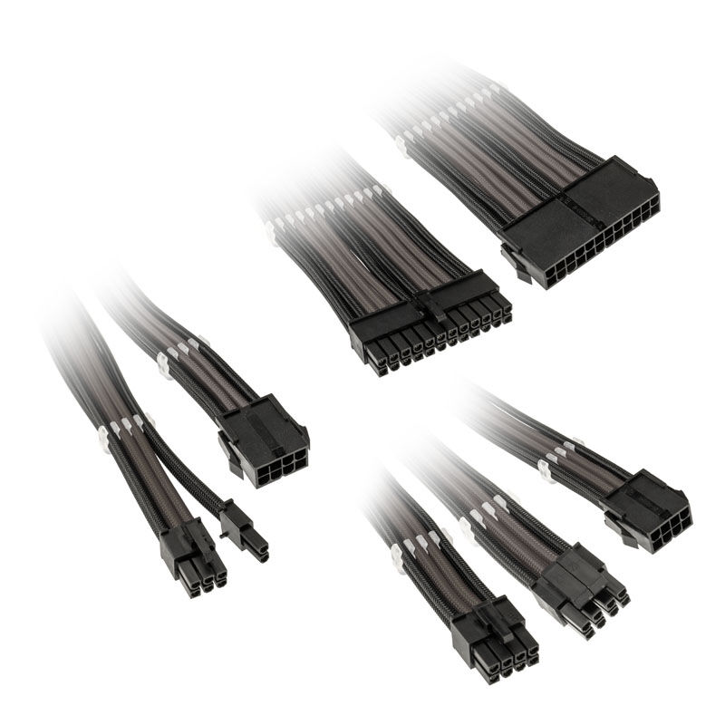 Kolink Core Adept Braided Cable Extension Kit - Black/Gunmetal : image 1