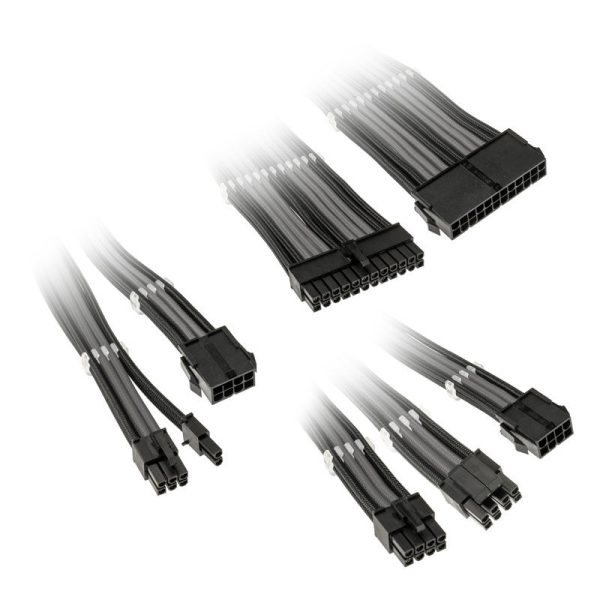 Kolink Core Adept Braided Cable Extension Kit – Black/Grey