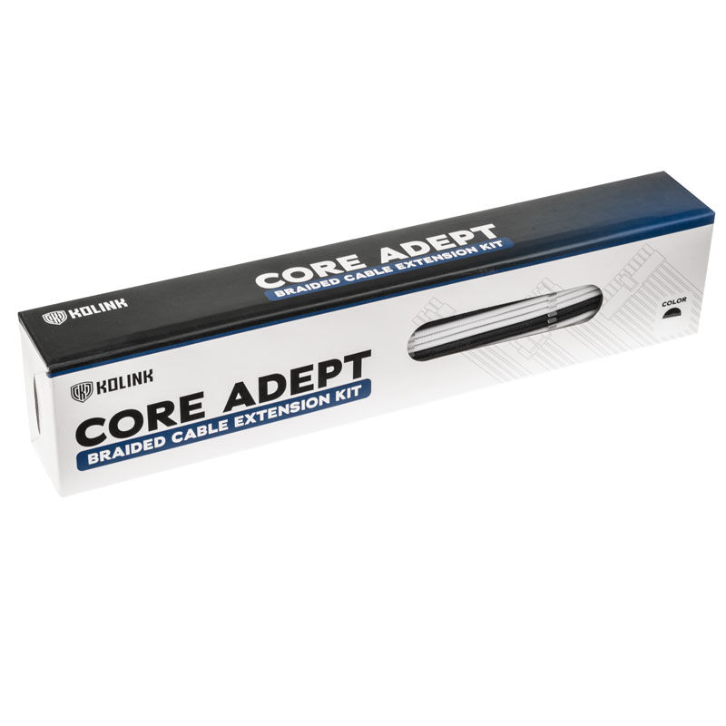 Kolink Core Adept Braided Cable Extension Kit - Black/White