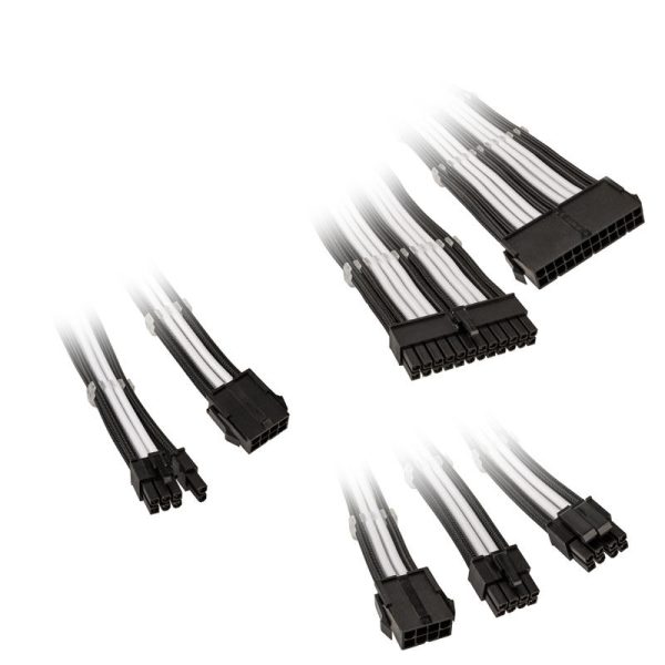 Kolink Core Adept Braided Cable Extension Kit – Black/White