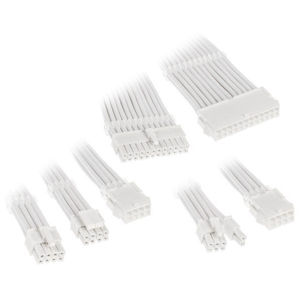 Kolink Core Adept Braided Cable Extension Kit – White