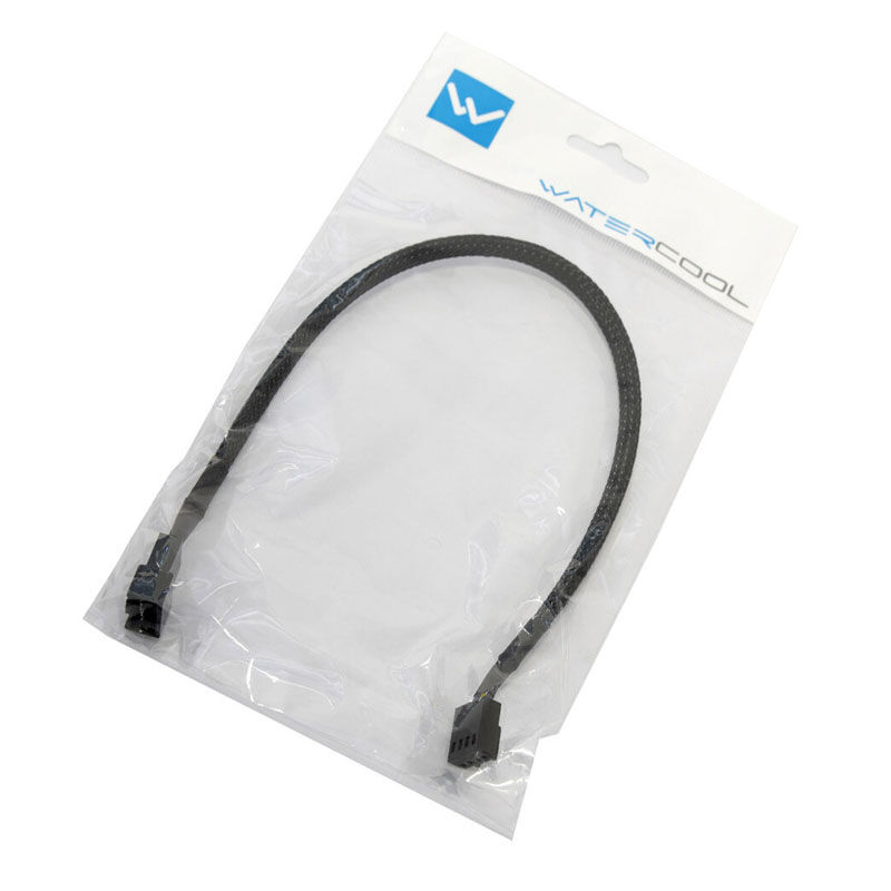 Watercool 4-pin PWM extension, black - 30cm