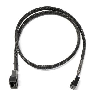 Watercool 4-pin PWM extension, black - 60cm