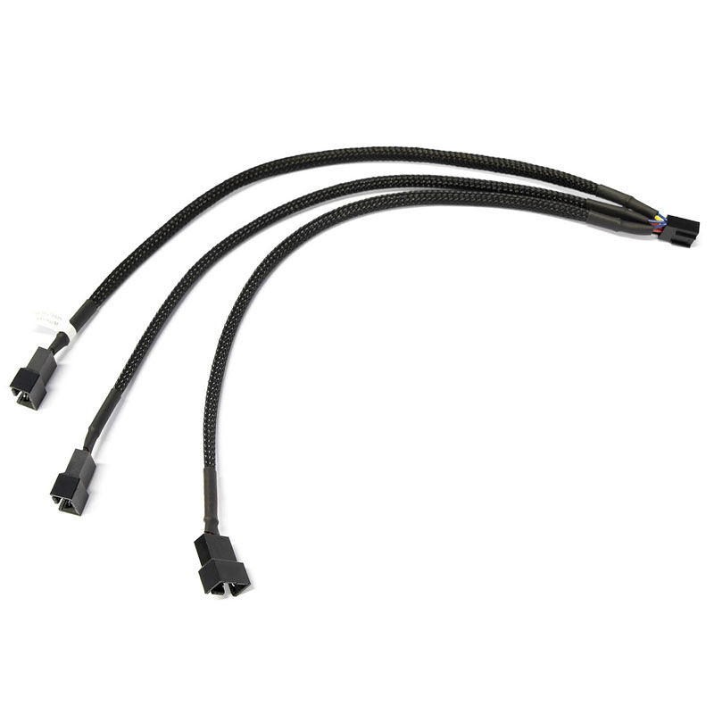 Water cool Y-splitter 4-fan PWM, black - 30cm : image 1