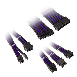Kolink Core Adept Braided Cable Extension Kit - Jet Black/Titanium Purple : image 1
