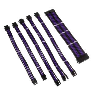 Kolink Core Adept Braided Cable Extension Kit - Jet Black/Titanium Purple : image 2
