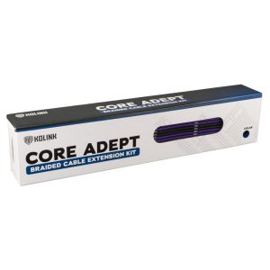 Kolink Core Adept Braided Cable Extension Kit - Jet Black/Titanium Purple : image 4