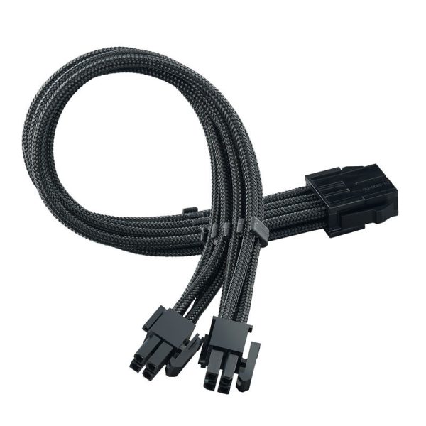 Silverstone EPS 8-pin to EPS/ATX 4+4-pin cable, 300mm – black