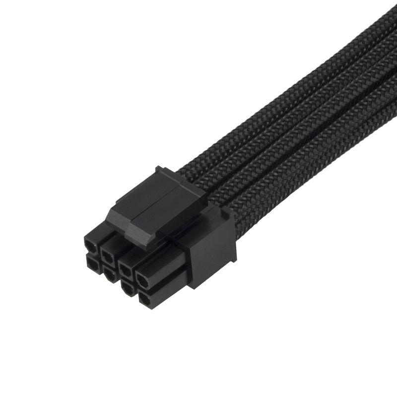 Silverstone EPS 8-pin to EPS/ATX 4+4-pin cable, 300mm - black