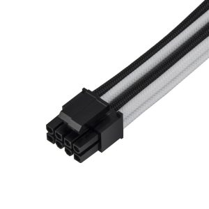 Silverstone EPS 8-pin to EPS/ATX 4+4-pin cable, 300mm - black/white : image 3
