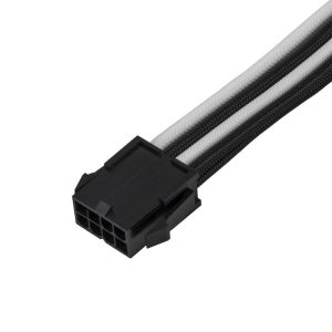 Silverstone EPS 8-pin to EPS/ATX 4+4-pin cable, 300mm - black/white : image 4