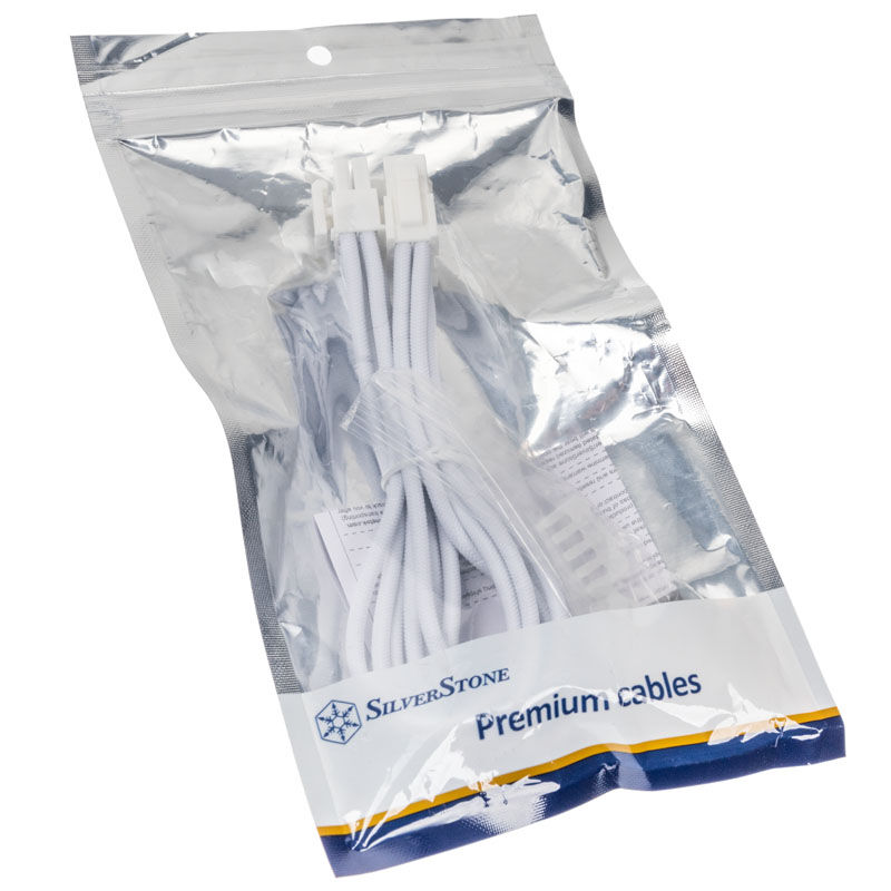 Silverstone EPS 8-pin to EPS/ATX 4+4-pin cable, 300mm - white : image 4