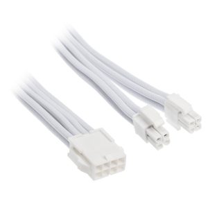 Silverstone EPS 8-pin to EPS/ATX 4+4-pin cable, 300mm - white : image 1