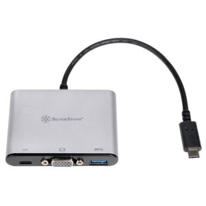 Silverstone SST-EP06C - USB 3.1 Type-C to VGA/USB Type-C/USB Type-A Adapter Hub : image 2