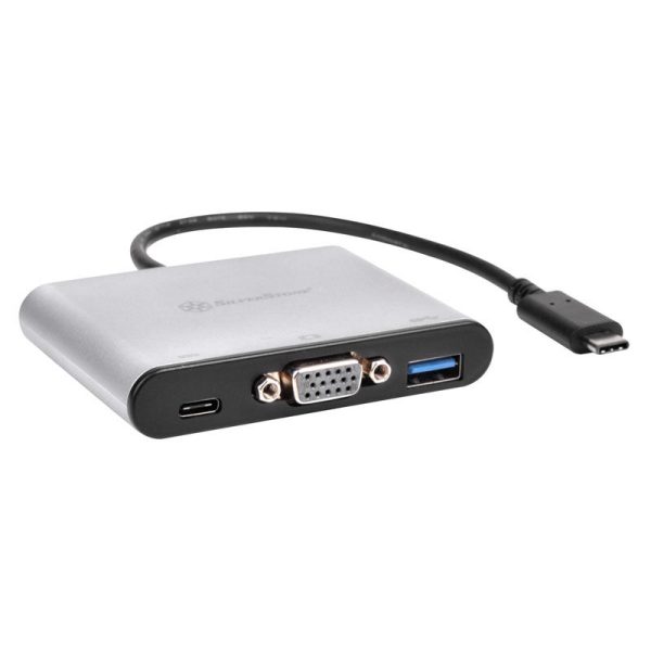 Silverstone SST-EP06C – USB 3.1 Type-C to VGA/USB Type-C/USB Type-A Adapter Hub