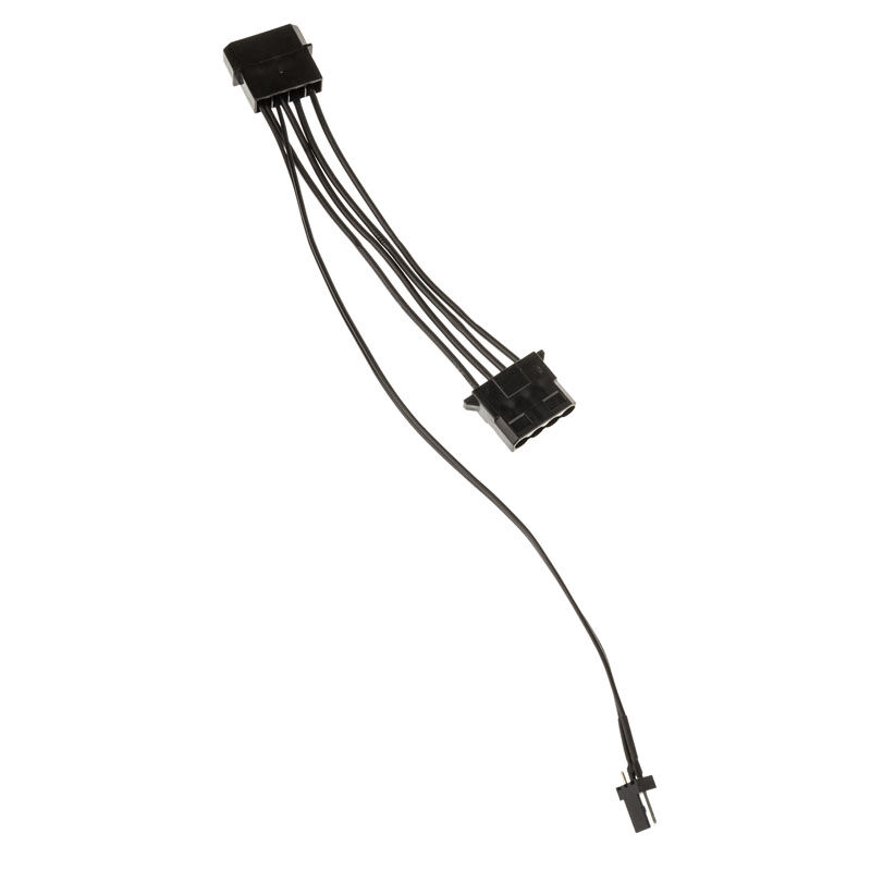 Kolink fan adapter cable 3-pin to 2x 4-pin Molex - 245mm, black : image 2