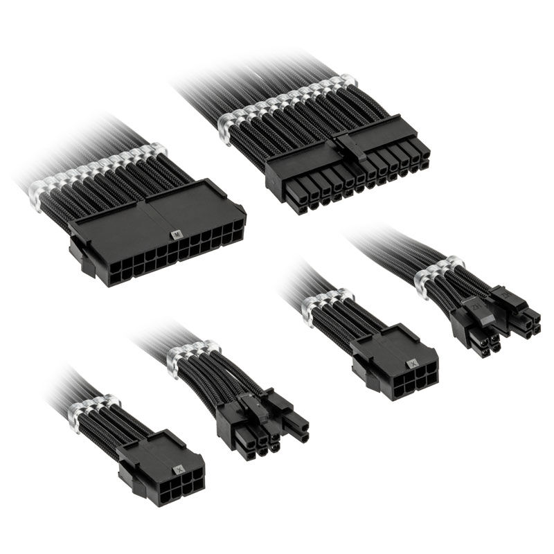 Kolink Core Standard Braided Cable Extension Kit - Jet Black : image 1