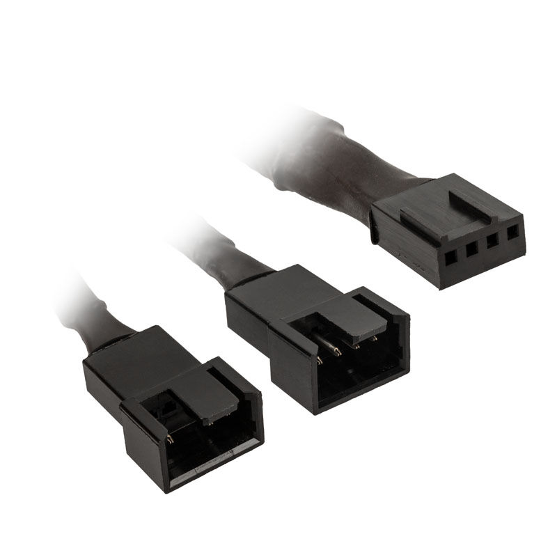 Kolink 1-2 PWM fan splitter cable - 35 cm, braided, black : image 1