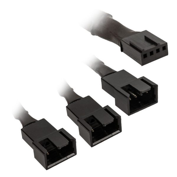Kolink 1-3 PWM fan splitter cable – 35 cm, braided, black