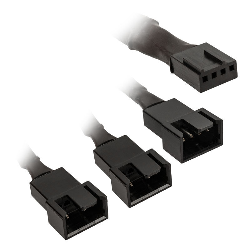 Kolink 1-3 PWM fan splitter cable - 35 cm, braided, black
