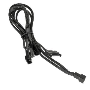 Kolink 1-4 PWM fan splitter cable - 35 cm, braided, black : image 2