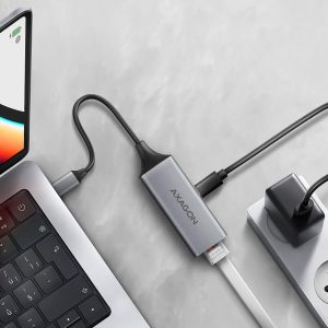 AXAGON ADE-TXPD Gigabit Ethernet Adapter, USB-C - titanium gray