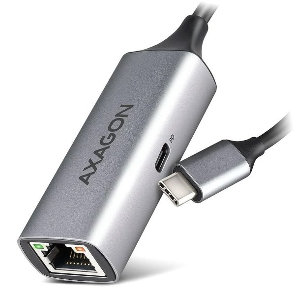 AXAGON ADE-TXPD Gigabit Ethernet Adapter, USB-C – titanium gray