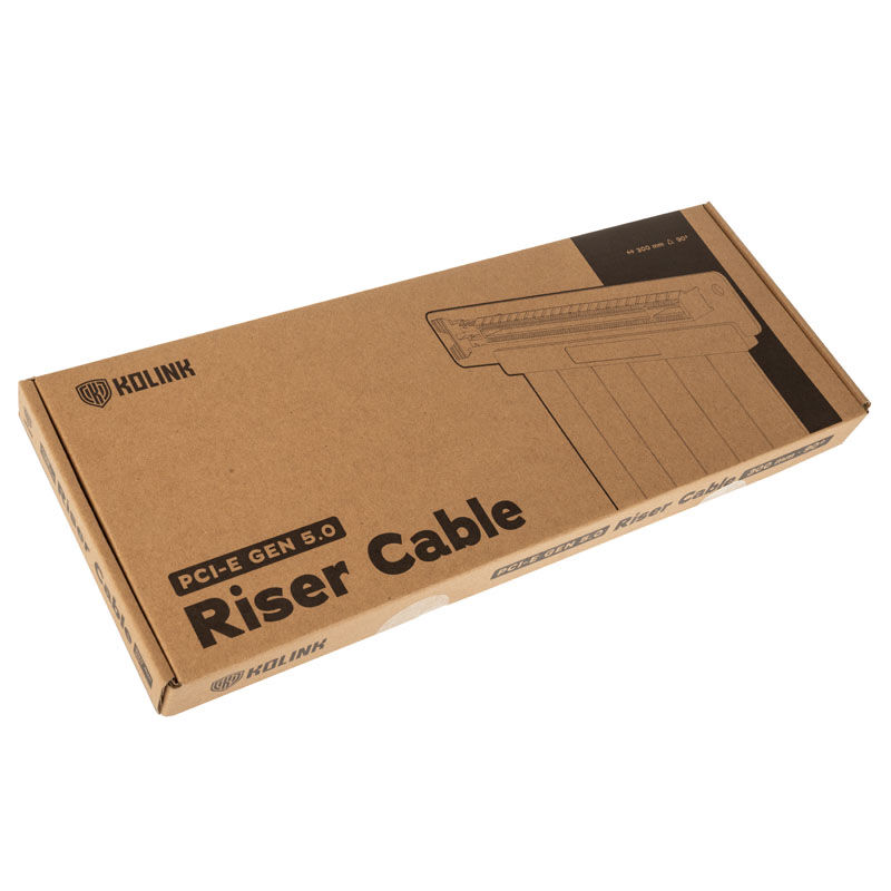 Kolink PCIe 5.0 Riser Cable, 90 Degrees, x16 - Black, 300mm : image 4