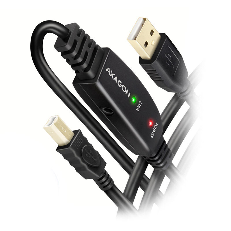 AXAGON ADR-210B active USB 2.0 connection cable, USB-A to USB-B - 10m : image 1
