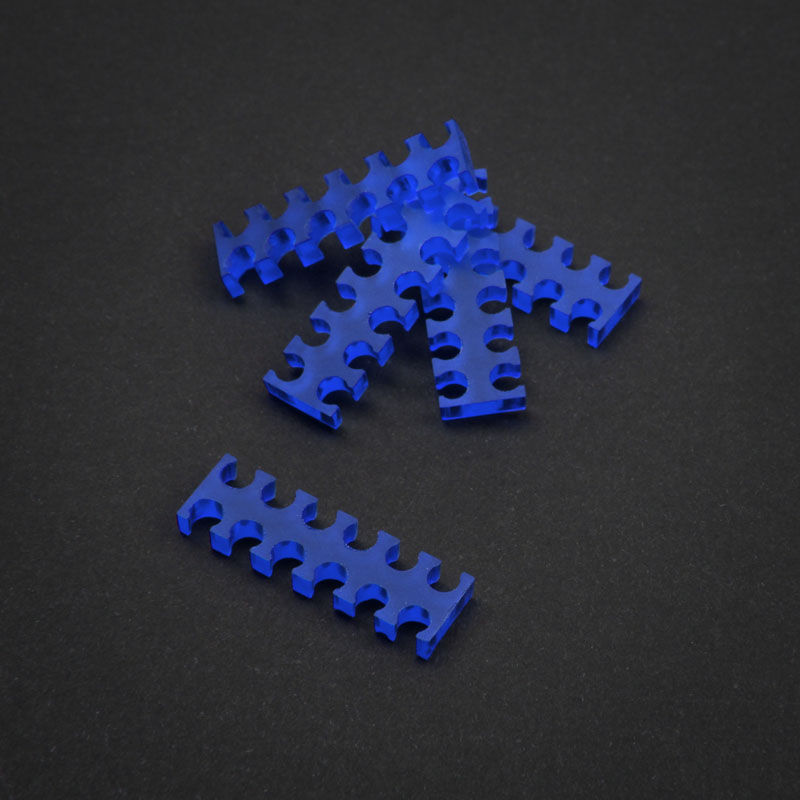 OEM 12-Slot Cable Comb 3mm small - blue - set of 5 : image 1
