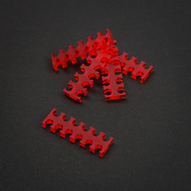 OEM 12-Slot Cable Comb 3mm small - red - set of 5