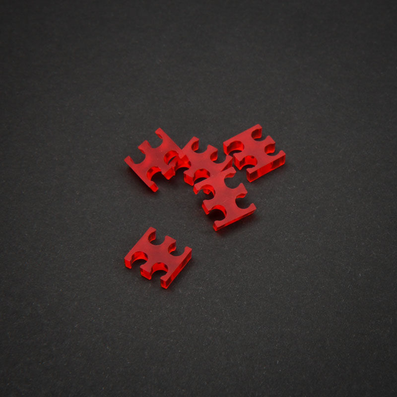 OEM 4-slot cable comb 4mm large - red - set of 5