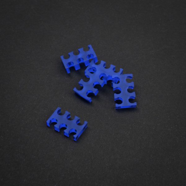 OEM 6-Slot Cable Comb 3mm small – blue – set of 5