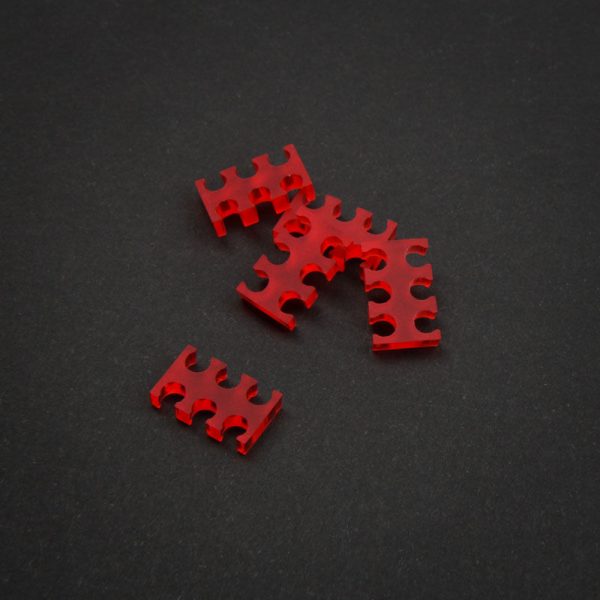 OEM 6-Slot Cable Comb 3mm small – red – set of 5