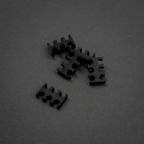 OEM 6-Slot Cable Comb 3mm small – black – set of 5