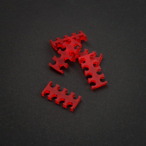 OEM 8-Slot Cable Comb 3mm small – red – set of 5