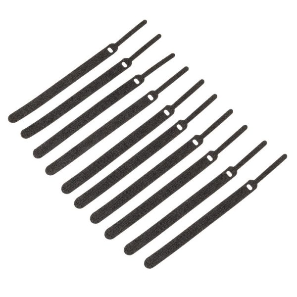 Kolink cable tie set with Velcro fastener – 10 pieces, black