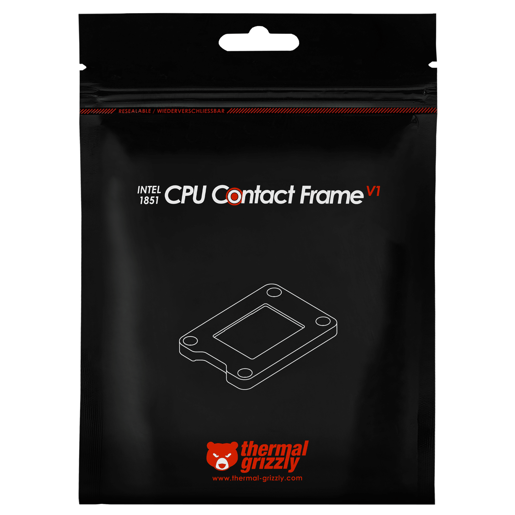 Thermal Grizzly Intel 1851 CPU Contact Frame V1 - black