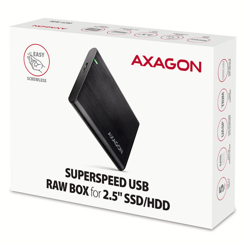 AXAGON EE25-A6M USB3.0 - SATA 6G 2.5 external hard drive enclosure - black