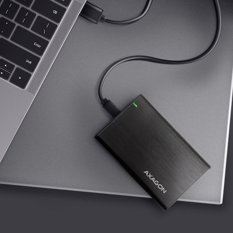 AXAGON EE25-A6C USB-C 3.2 - SATA 6G 2.5inch external hard drive enclosure - black
