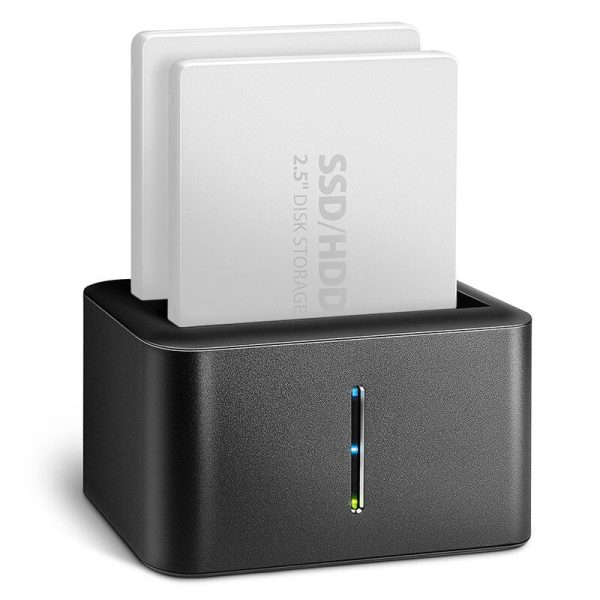 AXAGON ADSA-D25 SATA 2.5 CLONE DUAL SSD Dock Station – USB 3.2 Gen 1
