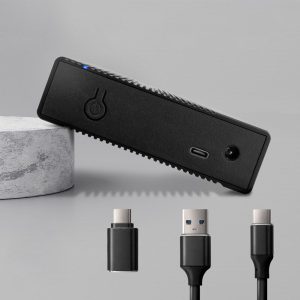 AXAGON EE35-GTR USB-C 3.2 Gen 1 - SATA 6G, 3.5 external hard drive enclosure, ribbed - black