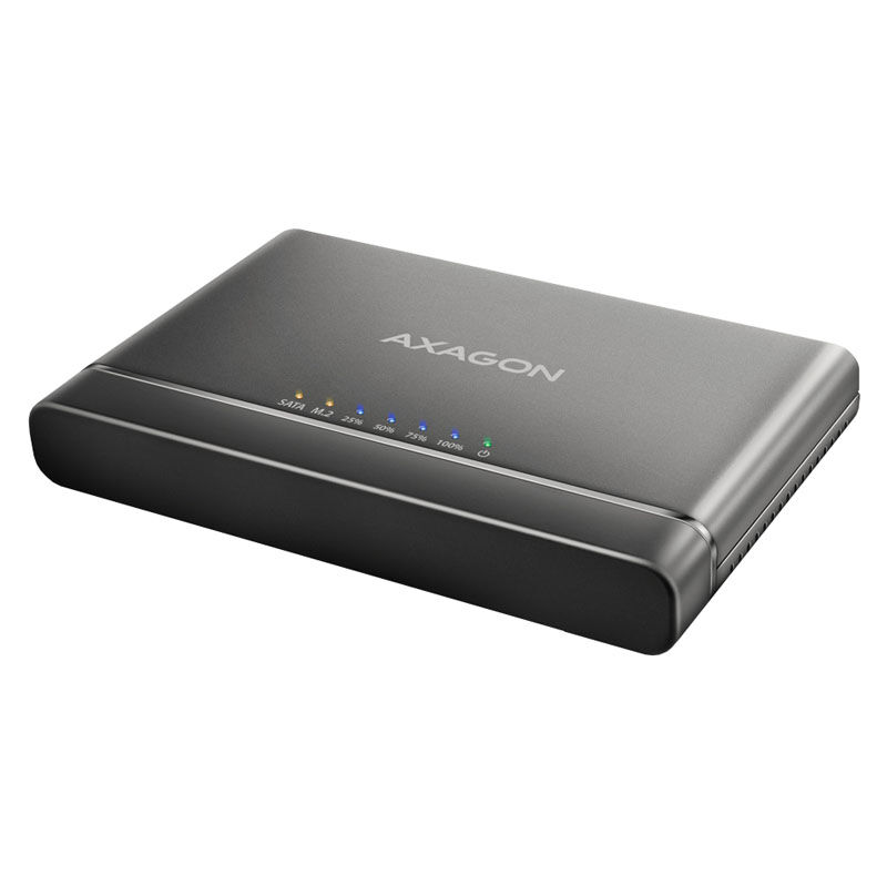AXAGON ADSA-CC USB-C 10Gbps - NVMe M.2 SSD and SATA 2.5inch/3.5inch SSD/HDD CLONE MASTER 2