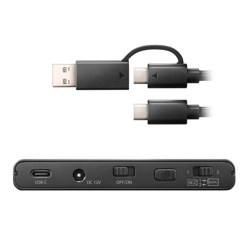 AXAGON ADSA-CC USB-C 10Gbps - NVMe M.2 SSD and SATA 2.5inch/3.5inch SSD/HDD CLONE MASTER 2