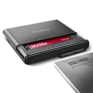 AXAGON ADSA-CC USB-C 10Gbps - NVMe M.2 SSD and SATA 2.5inch/3.5inch SSD/HDD CLONE MASTER 2