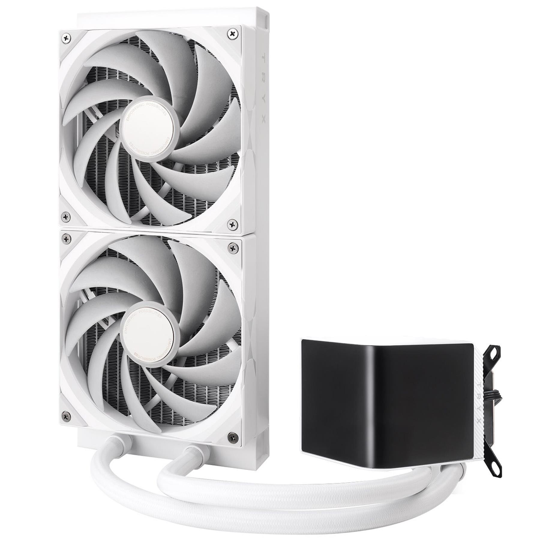 TRYX PANORAMA 280mm AIO Liquid Cooler, 3D-AMOLED Display - White