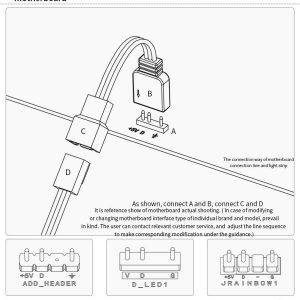 Barrow 5v 3Pin aRGB Aurora Motherboard Controller Cable