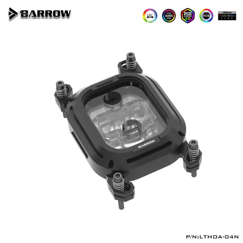 Barrow Acrylic Kepler Series CPU Waterblock, LRC 2.0 RGB, AMD AM4 / AM5 - Black