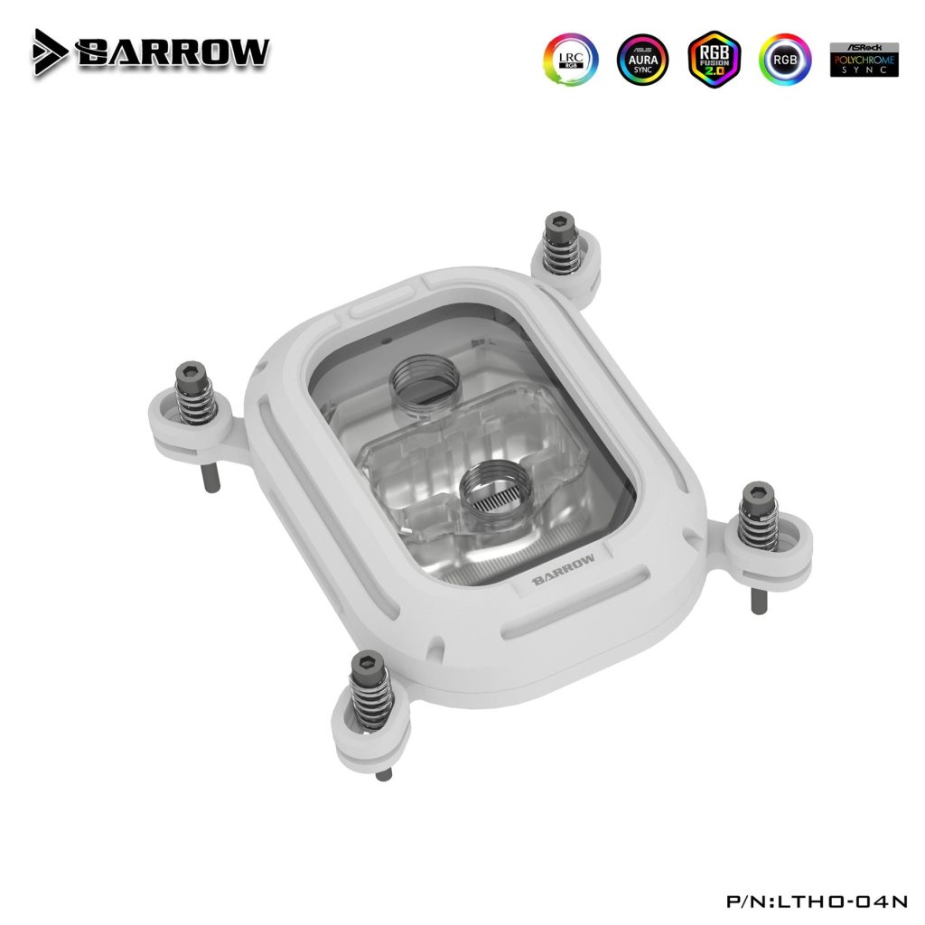 Barrow Acrylic Kepler Series CPU Waterblock, LRC 2.0 RGB, INTEL 115x / 1700 - White